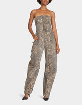 CARGO JUMPSUIT LEOPARD