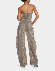 CARGO JUMPSUIT LEOPARD