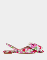 CAMILO WHITE MULTI Floral Slingback Flats