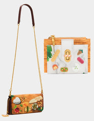 CHAR-CUTE-ERIE FOODIE BUNDLE Women's Charcuterie Wallet and Wallet on Chain Set