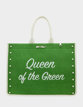 QUEEN OF THE GREEN CANVAS TOTE GREEN Women's Tote Handbag