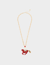 YEAR OF THE HORSE PENDANT RED Women's Chinese New Year Horse Pendant Necklace