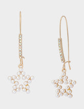 PEARL STAR DROP EARRINGS PEARL Women's Pearl Star Shepherds Hook Earring