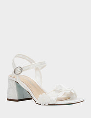 BLARE IVORY Square-Toe Block Heel