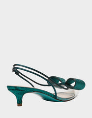 ALLI EMERALD Slingback Kitten Heel