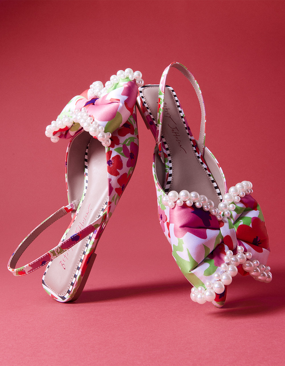 CAMILO WHITE MULTI Floral Slingback Flats