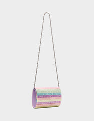 STRIP STRIP HOORAY CLUTCH PASTEL