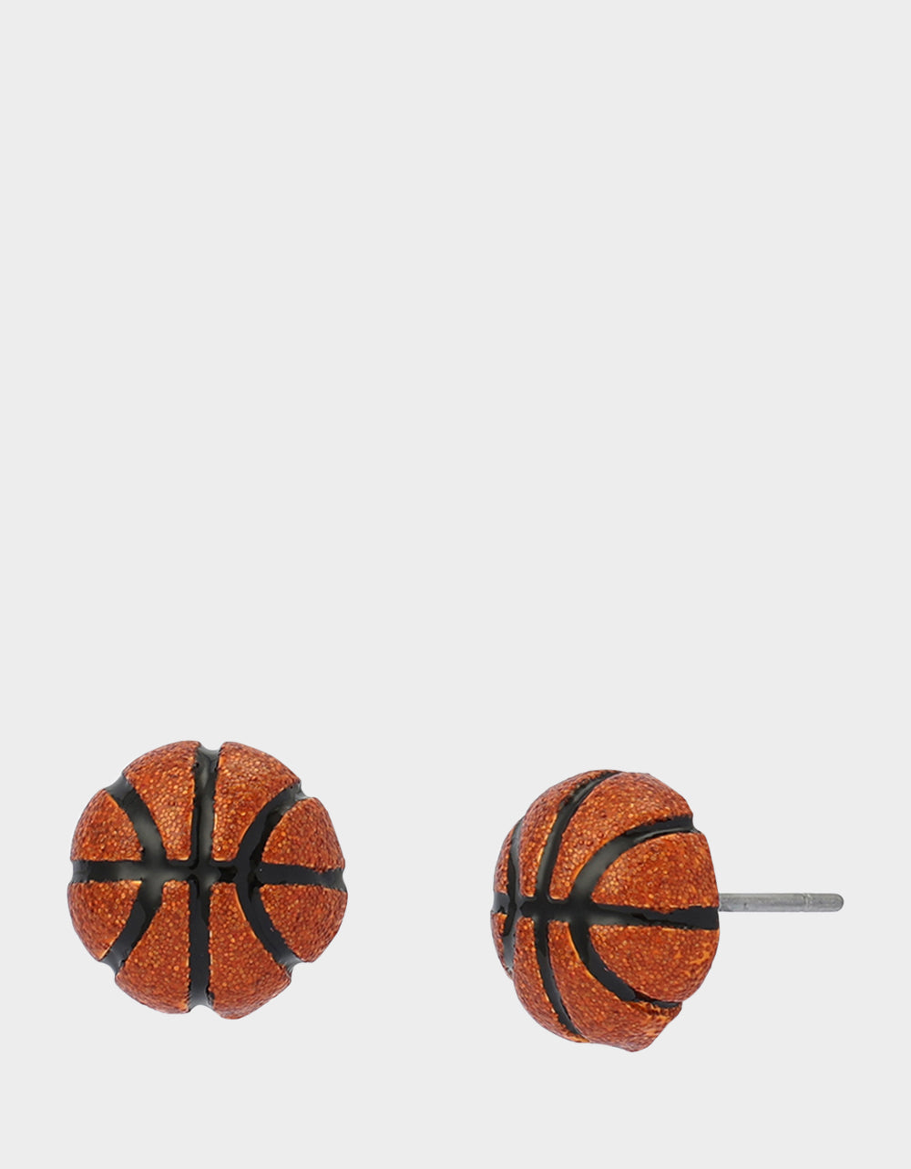 BASKETBALL STUDS ORANGE Women's Sports-Themed Basketball Stud Earrings
