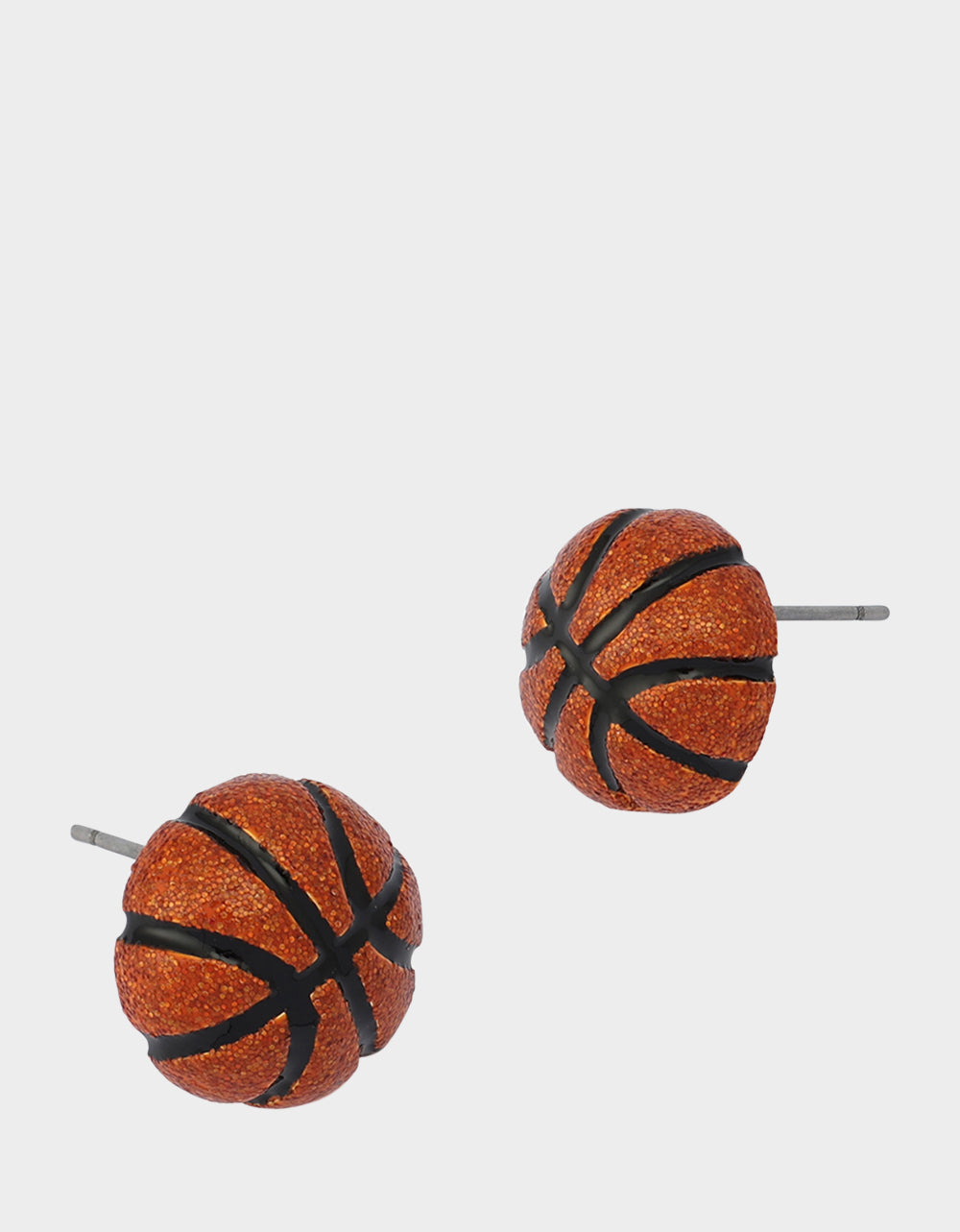 BASKETBALL STUDS ORANGE Women's Sports-Themed Basketball Stud Earrings