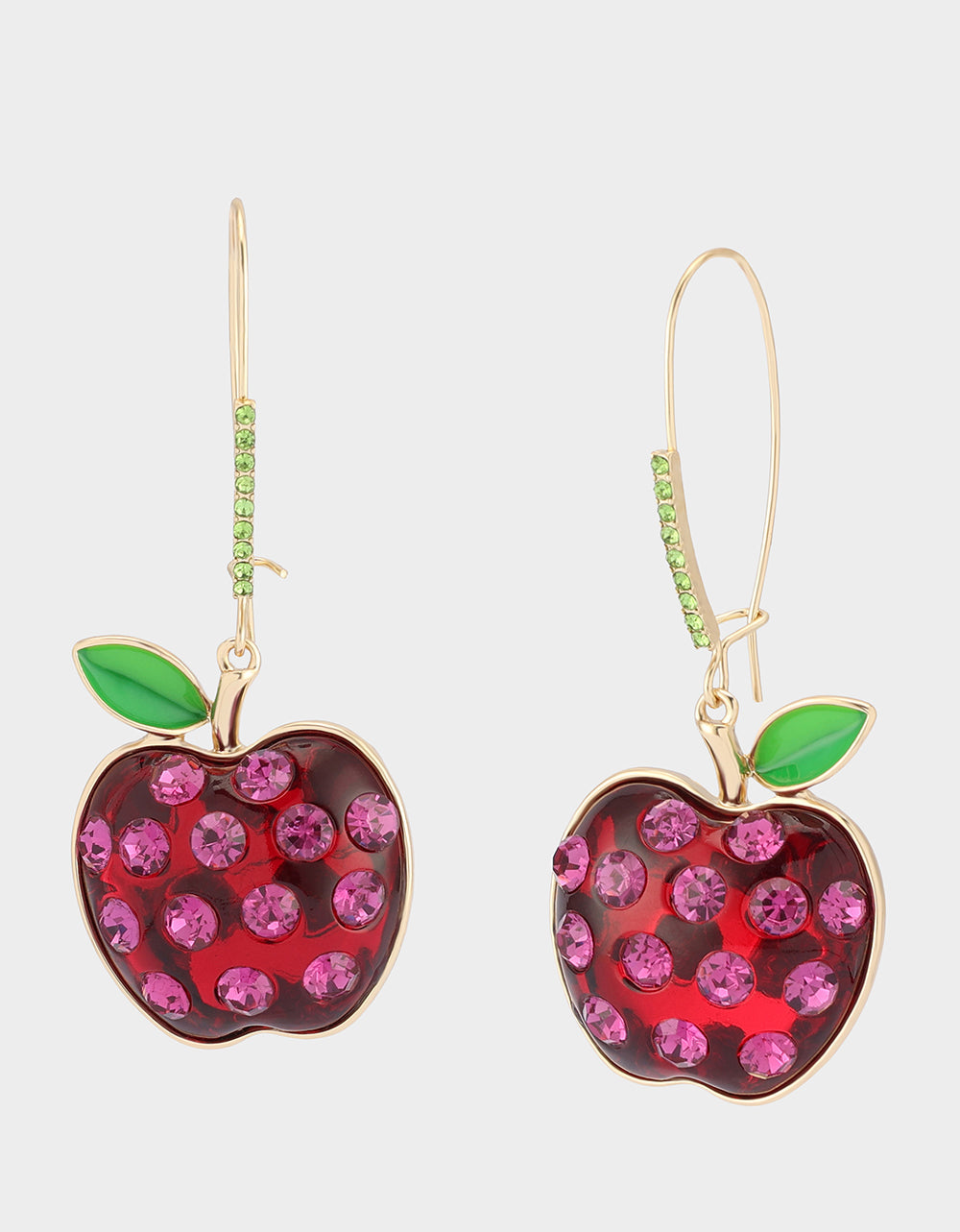 APPLE DROP EARRING RED MULTI Women's Apple Hook Drop Earrings