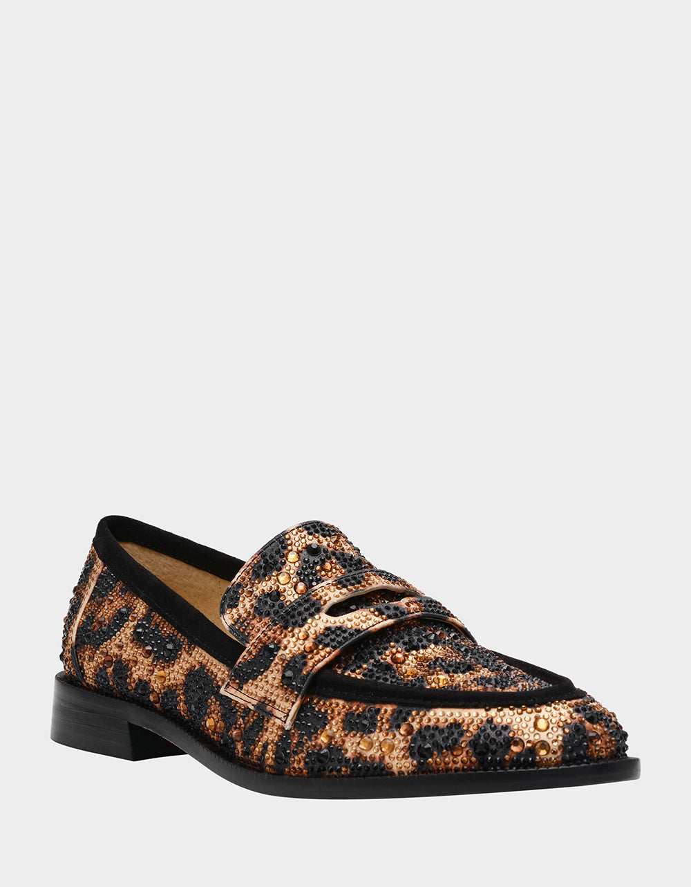 CANNE LEOPARD Slip-On Embellished Rhinestone Women's Loafer