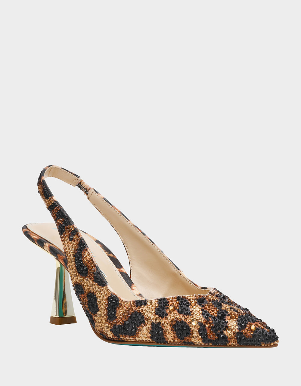 CLARK HEELS NUDE LEOPARD Slingback Women's Kitten Heel