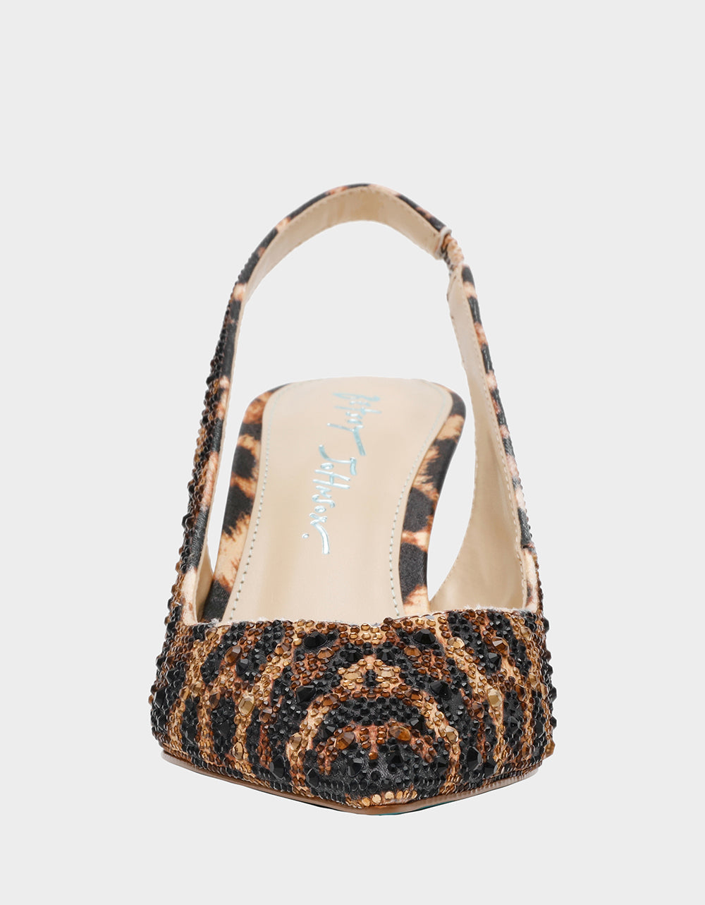 CLARK HEELS NUDE LEOPARD Slingback Women's Kitten Heel