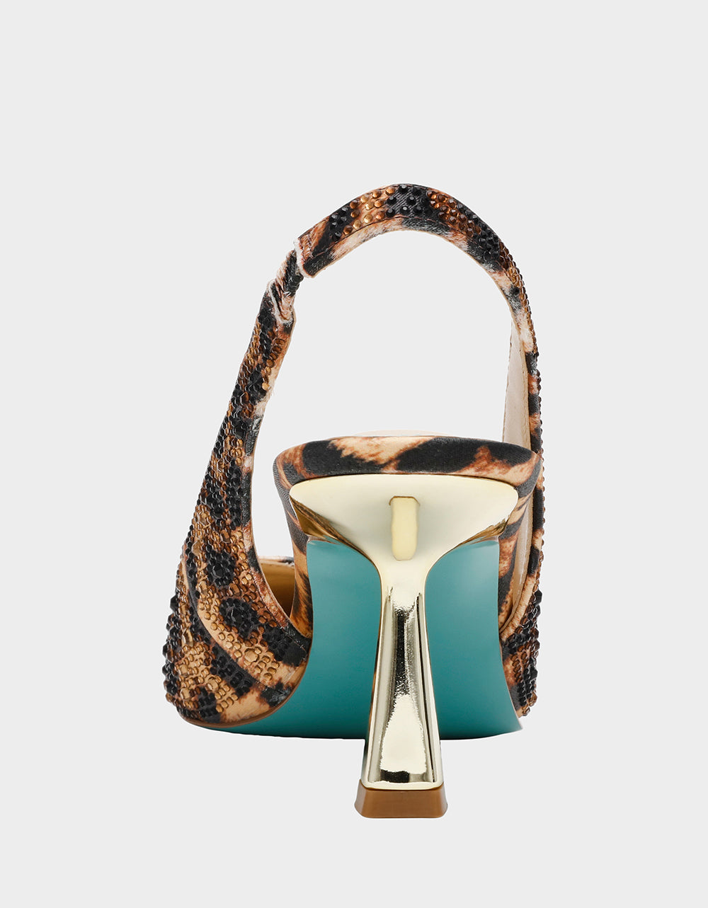 CLARK HEELS NUDE LEOPARD Slingback Women's Kitten Heel