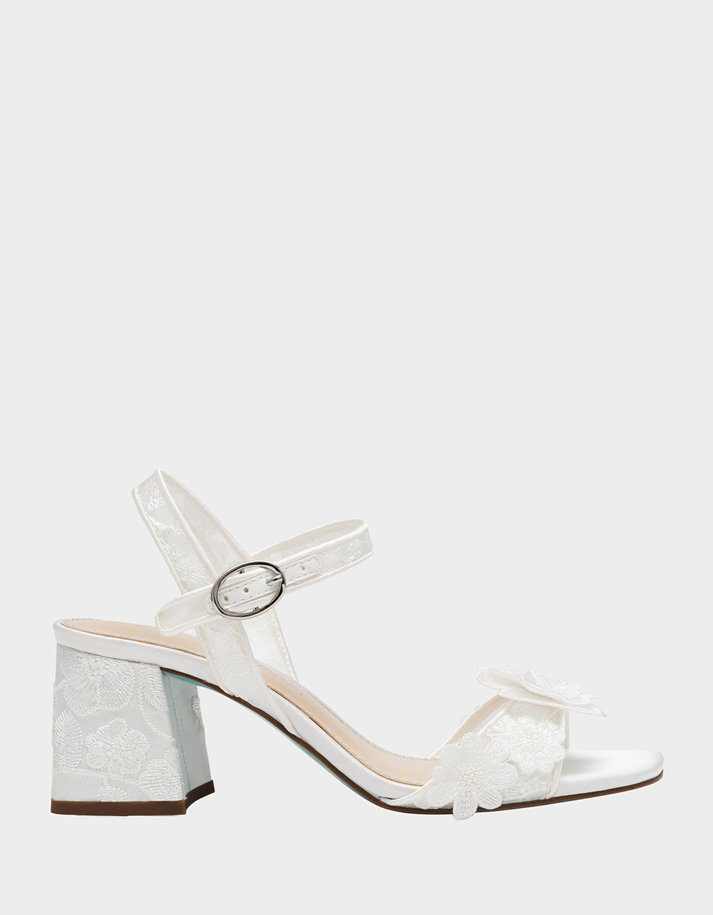 BLARE IVORY Square-Toe Block Heel