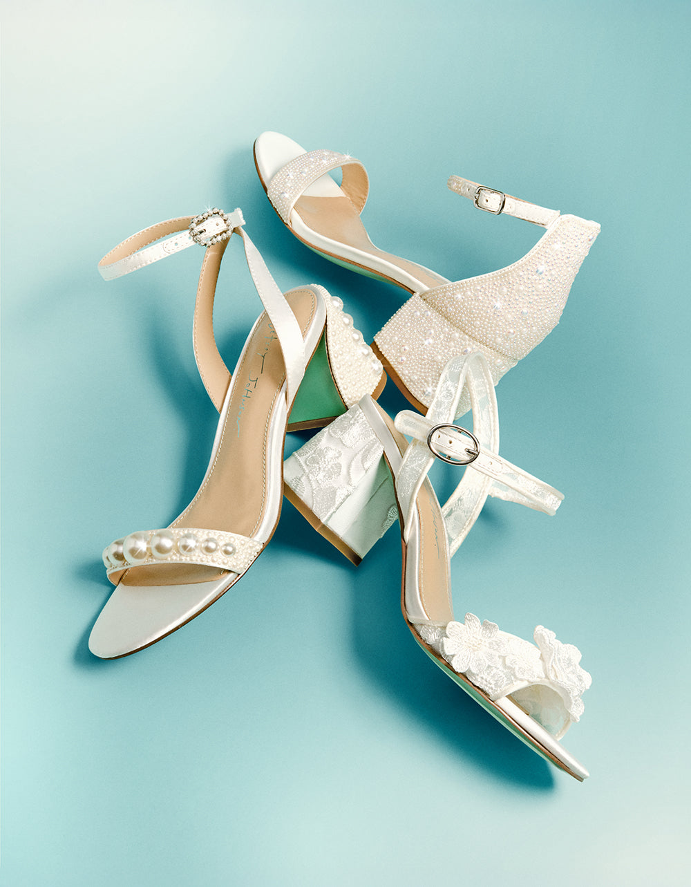 BLARE IVORY Square-Toe Block Heel