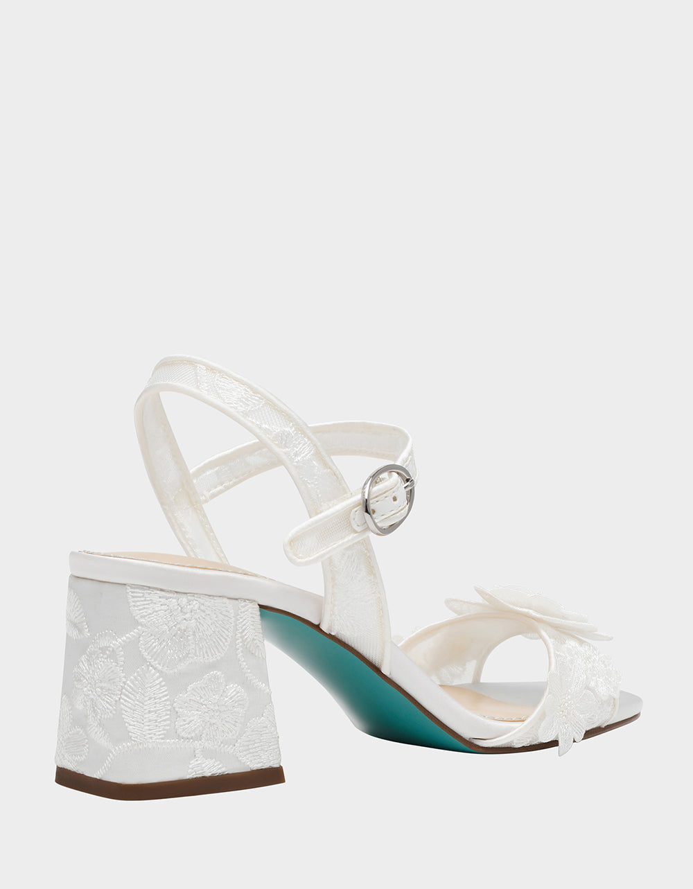 BLARE IVORY Square-Toe Block Heel