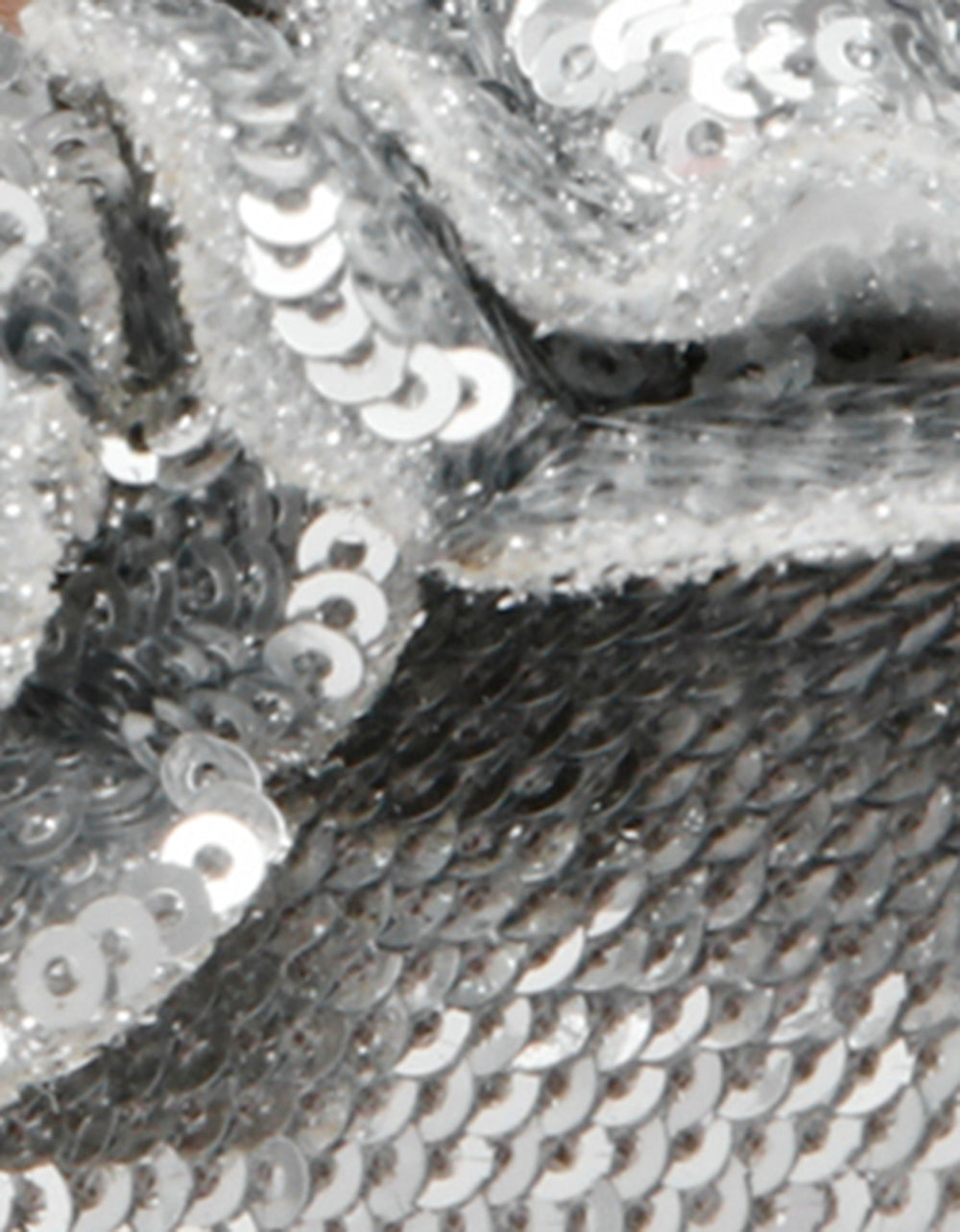 AURORRA SILVER Sequins Kitten Heel