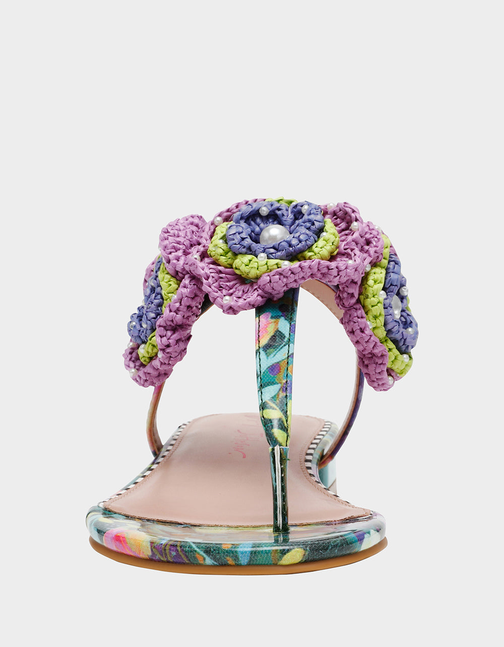 CINDII BRIGHT MULTI T-Strap Flat Thong Sandal