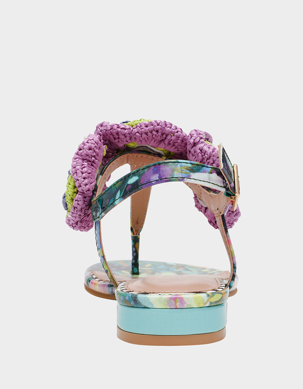 CINDII BRIGHT MULTI T-Strap Flat Thong Sandal