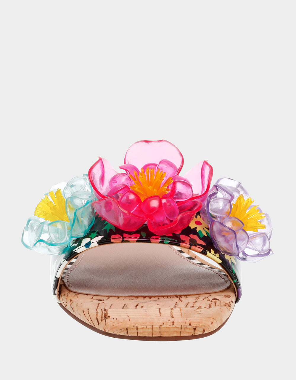 BRICE BLACK MULTI Floral Slide Sandal