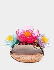 BRICE BLACK MULTI Floral Slide Sandal