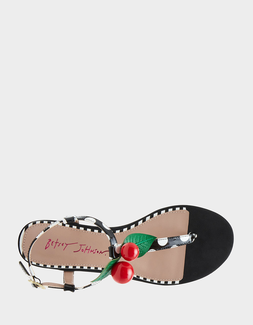 ASBURY BLACK WHITE MULTI Cherry Sandals
