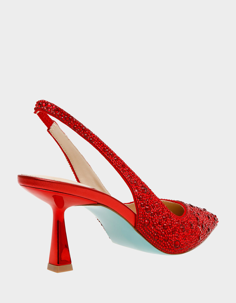 CLARK RED Slingback Kitten Heels